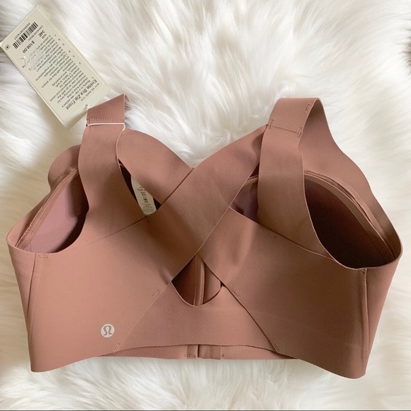Enlite Bra zip front zipper lululemon 34E red dust - Picture 3 of 5